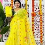 Shiuli Soft Dhakai Jamdani Sari with Blouse Piece - Yellow