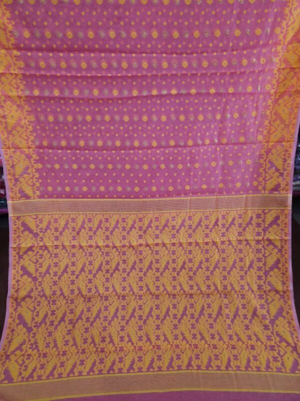 Buti Mina Soft Jamdani Saree - Bashful Pink