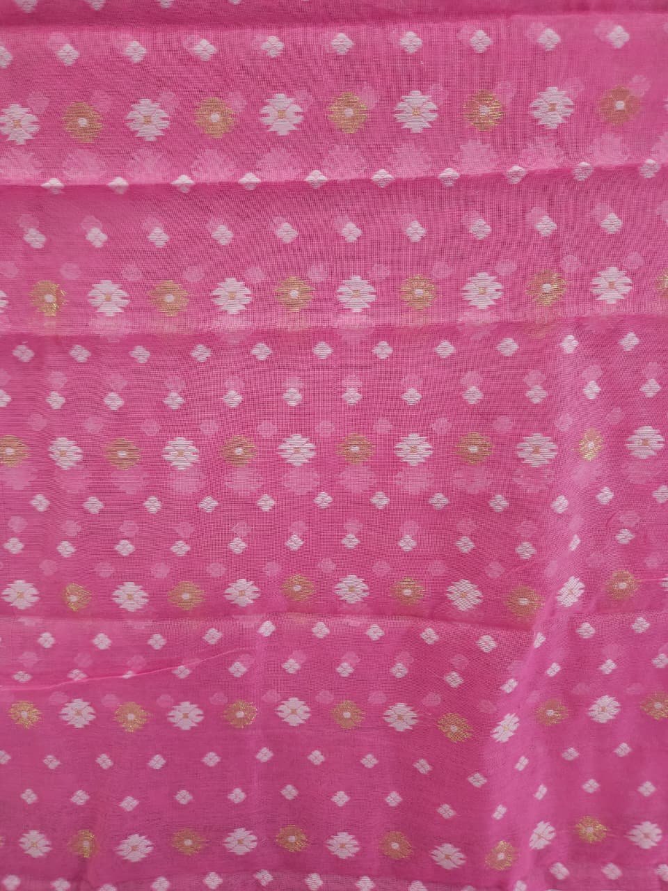 Buti Mina Soft Jamdani Saree - Bashful Pink