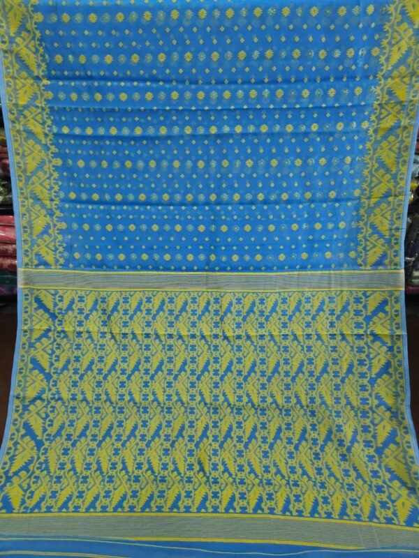 Buti Mina Soft Jamdani Saree - Blue