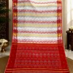 White Soft Dhakai Jamdani Saree With Blouse Piece