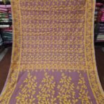 Lota Pata Soft Jamdani Saree with Blouse Piece - Dull Purple