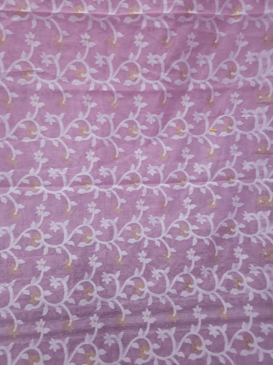 Lota Pata Soft Jamdani Saree with Blouse Piece - Dusty Lavender