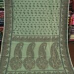 Nokshimala Soft Jamdani Saree - Greenish Grey