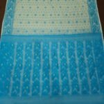 Off White Soft Buti Korat Jamdani Saree With Blouse Piece