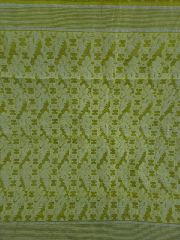 Buti Mina Soft Jamdani Saree - Olive