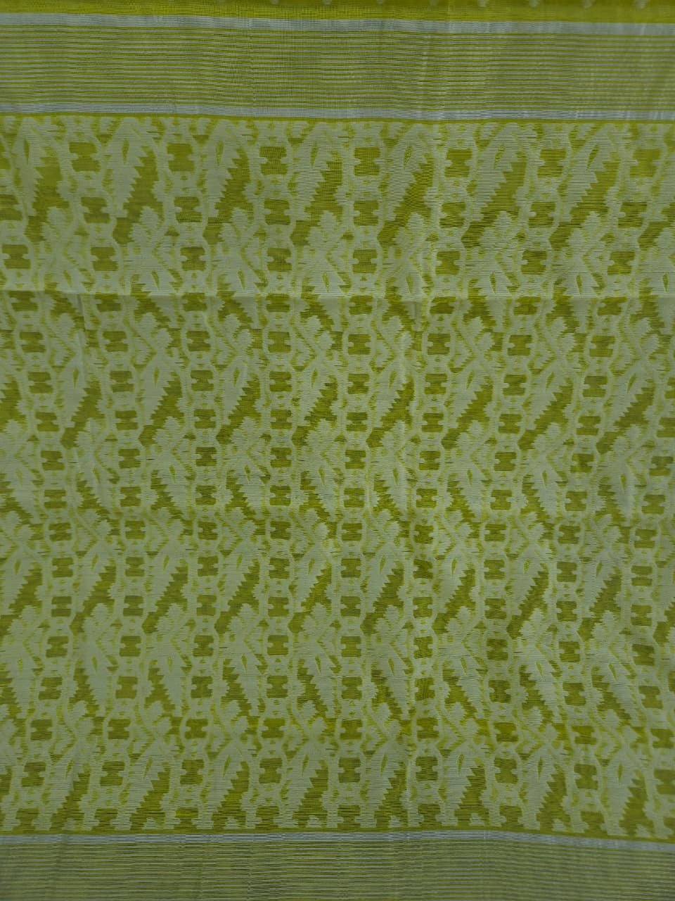 Buti Mina Soft Jamdani Saree - Olive