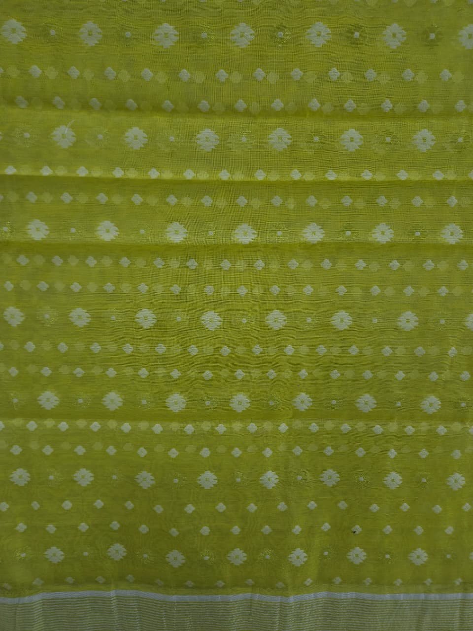 Buti Mina Soft Jamdani Saree - Olive