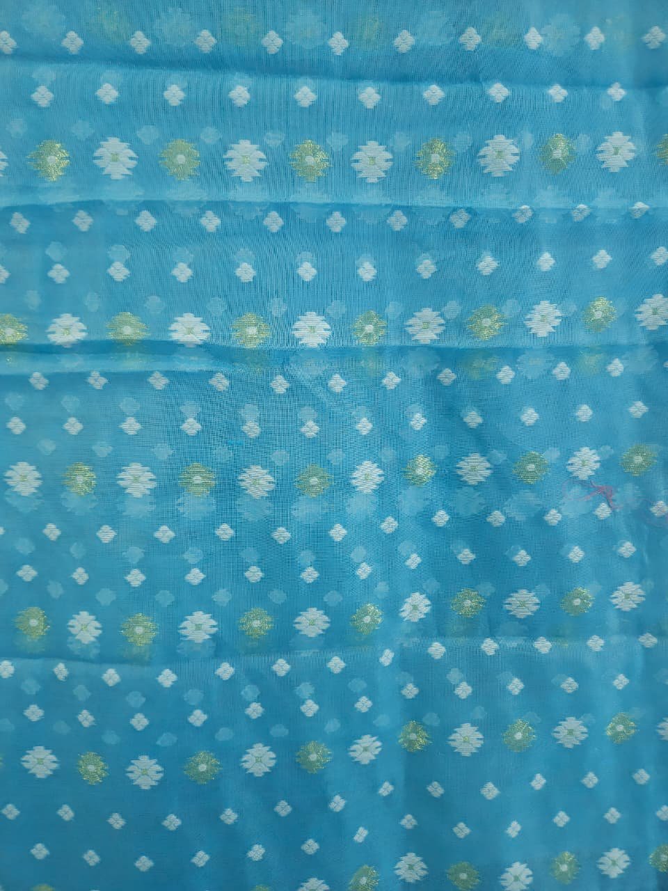 Buti Mina Soft Jamdani Saree - Sky Blue