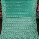 Buti Mina Soft Jamdani Saree - Viridian Green