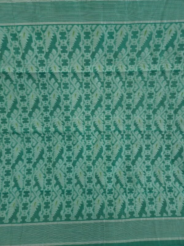 Buti Mina Soft Jamdani Saree - Viridian Green