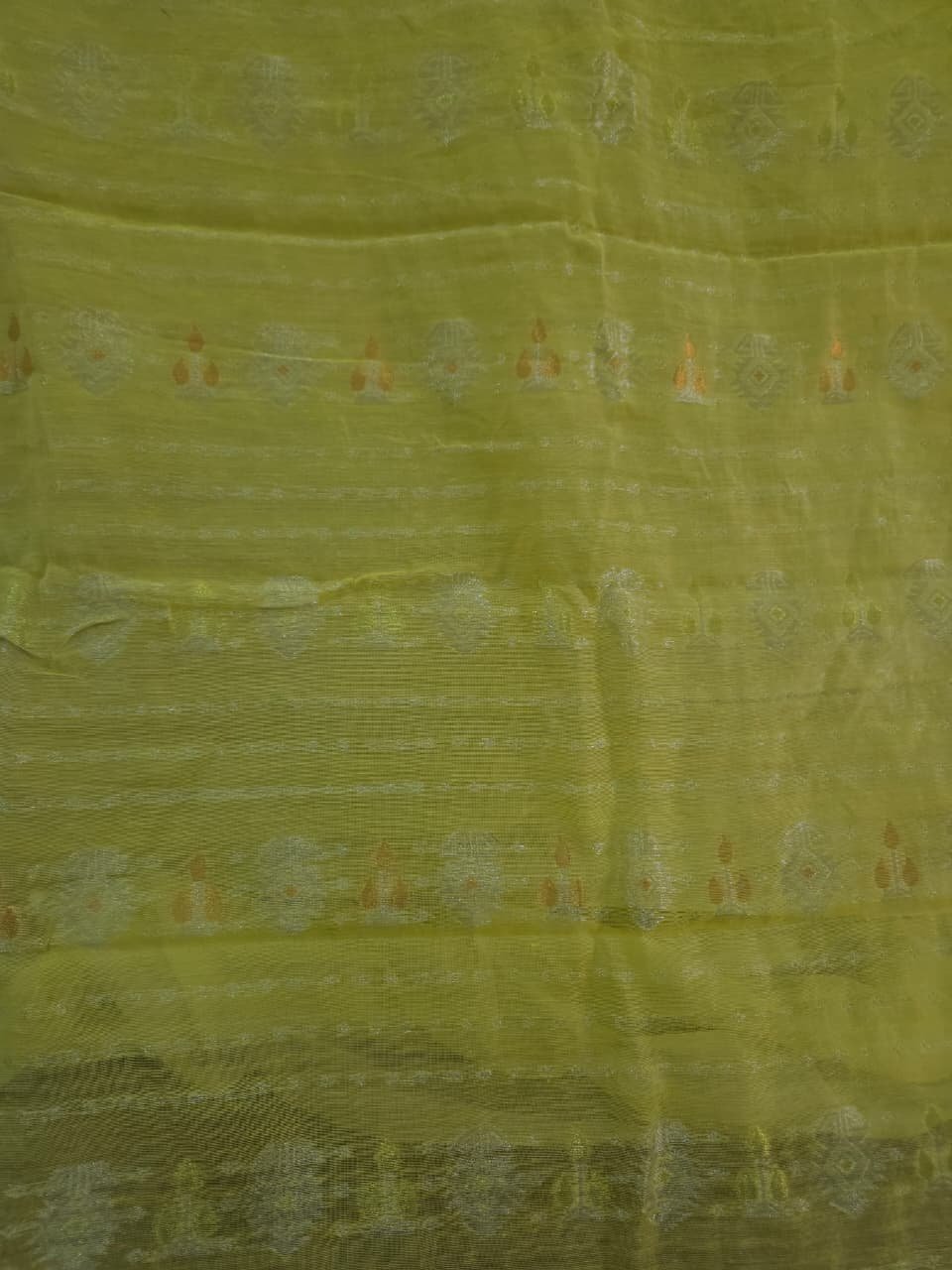 Exclusive Joriwork Soft Jamdani Sari With Blouse Piece - Yellow