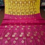 Lota Pata Soft Jamdani Saree with Blouse Piece - Yellow
