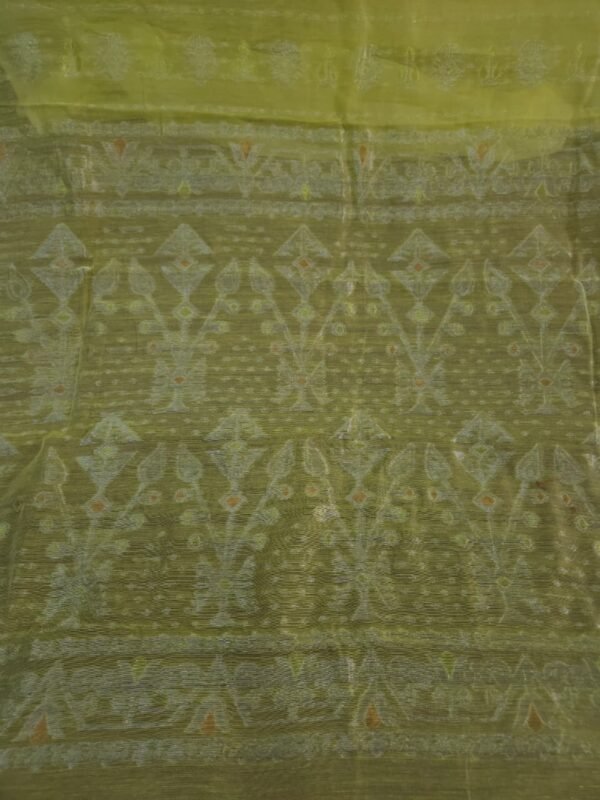 Exclusive Joriwork Soft Jamdani Sari With Blouse Piece - Yellow