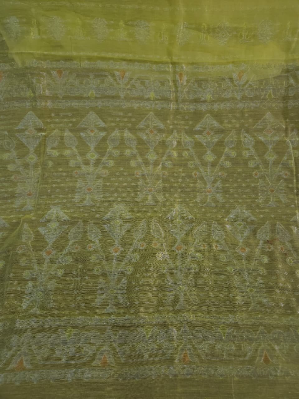 Exclusive Joriwork Soft Jamdani Sari With Blouse Piece - Yellow